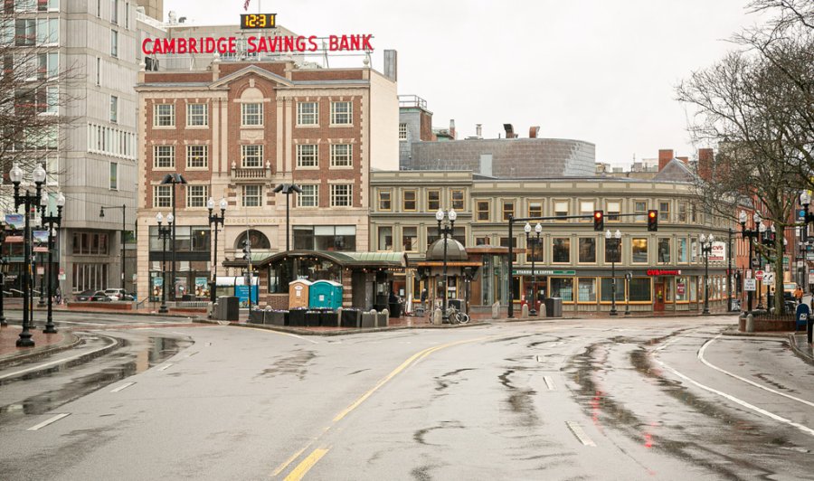 Harvard Square at 12:31 p.m.