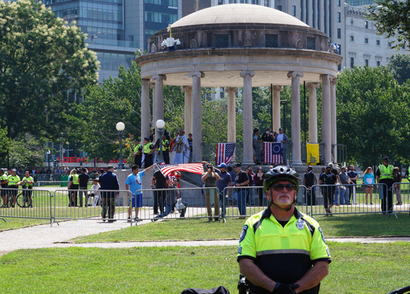 Racists at bandstand