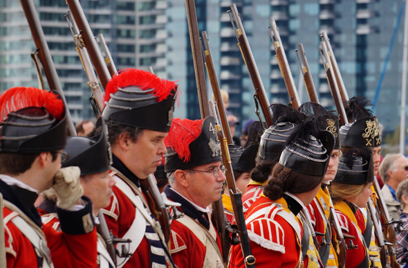 Redcoats in formation