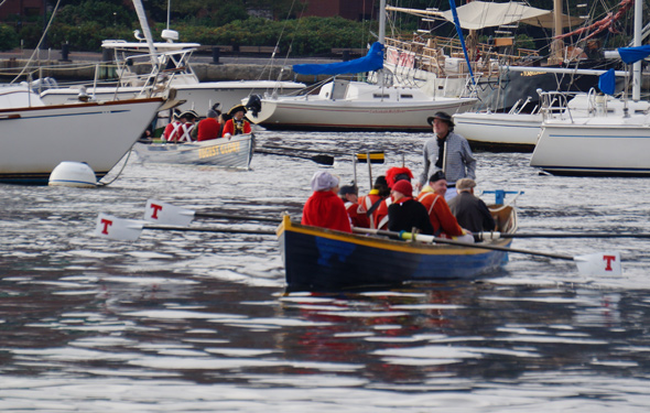 Redcoats on a boat