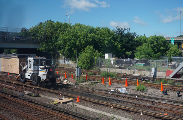 Repair work on the Red Line at JFK/UMass