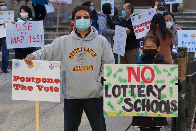 Sign: No lottery schools