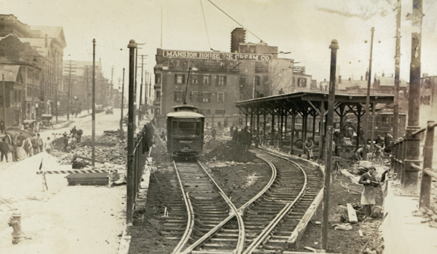 Lechmere station under construction