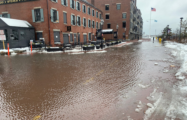 Flooding on Long Wharf