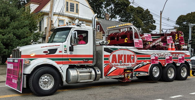 Akiki tow truck for Essaibi George