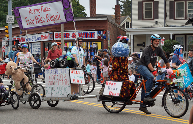 Parade bicyclist