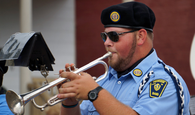 Man on horn