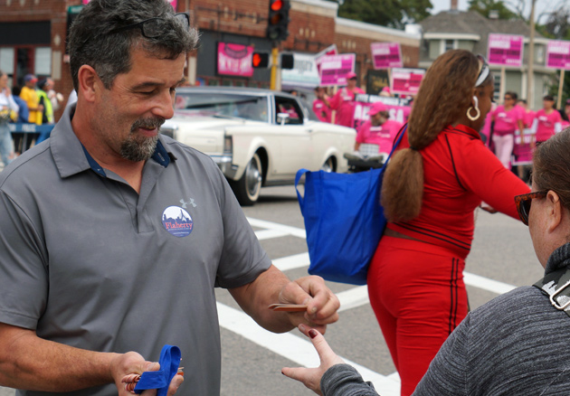 Flaherty supporter handing out emery boards