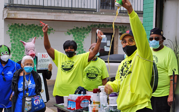 Organizer pours out can of Turtle Swamp beer