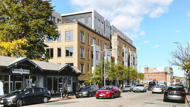 View of proposed building towards Cambridge Street