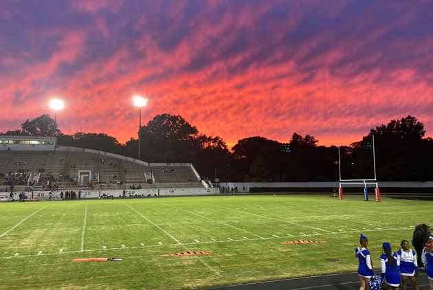 Sunset over White Stadium