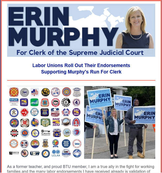 Murphy's endorsements, some of which are from last year